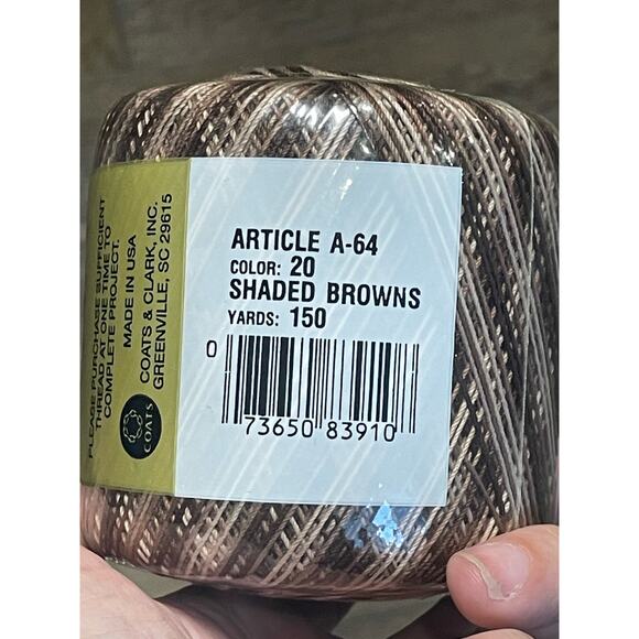 J&P Coats Knit Cro-Sheen Mercerized Cotton Shaded Browns Autumn Colors 150 Yards - Picture 2 of 6